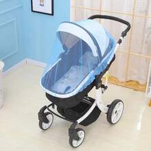 Mosquitera para cochecito de bebé, cochecito de verano, protector insectos, carrito de cochecito para bebés, protección segura, accesorios de cochecito de malla ROS2 - Azul - Ver 11