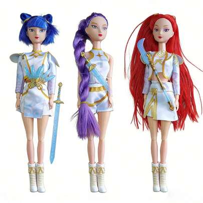 K-POP玩偶，以及Zoey乙烯基人偶，可收藏的K-Pop偶像可动人偶，可爱角色玩偶，粉丝趣味之选，K-Pop周边商品【款式随机发货】。尊敬的顾客，由于生产和运输相关原因，您收到的产品可能存在一些细微瑕疵，但这不会影响使用。