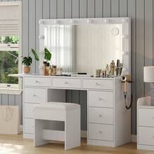 FUSOU Vanities & Vanity Benches - White - View 3