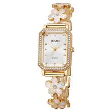 1件时尚精致花卉石英表，精准计时女士腕表，促销/年终/生日/节日礼物 - 金色 - 查看 13