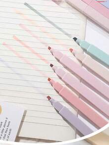 6pcs Fluorescent Highlighter Pens, Markers, Soft Tip Diary Pens, Creative Drawing Pens, Cute Outline Planning Pens, Suitable For DIY Scrapbooking And Back To School Season. Smudge-Proof And Bleed-Proof, Also Suitable For Bible Study And Journaling, Suitable For Students 14 Years Old And Above, Perfect Back To School Supplies And Gifts. - A - View 2