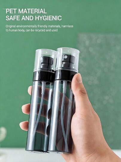 1PC Black & Clear 60ml Nano Mist Spray Bottle – Portable Travel Refillable Bottle Ultra-Fine Water Mist Facial Hydration Spray Alcohol  Bottle Car Humidifier Diffuser, Bestselling Must-Have Daily Care Travel Essential, Ideal For Travel Use Daily Facial Hydration Office Hydration Car Humidifying Home Disinfection, Top-Rated Multi-Function Spray Bottle Ideal Gift For Friends Colleagues Travel Enthusiasts