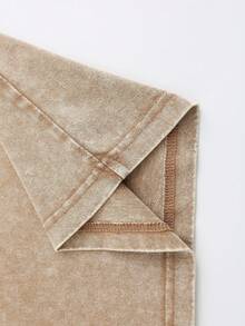 Plus Size Anime Oversize Washed T-Shirt, Frieren Anime T-Shirt, Vintage Wash Graphic Tee, Manga Streetwear,Retro And Vintage Style, Gift For Him,Gift For Her,230g 100 Cotton,Mens T Shirt - 棕色 - 查看 4