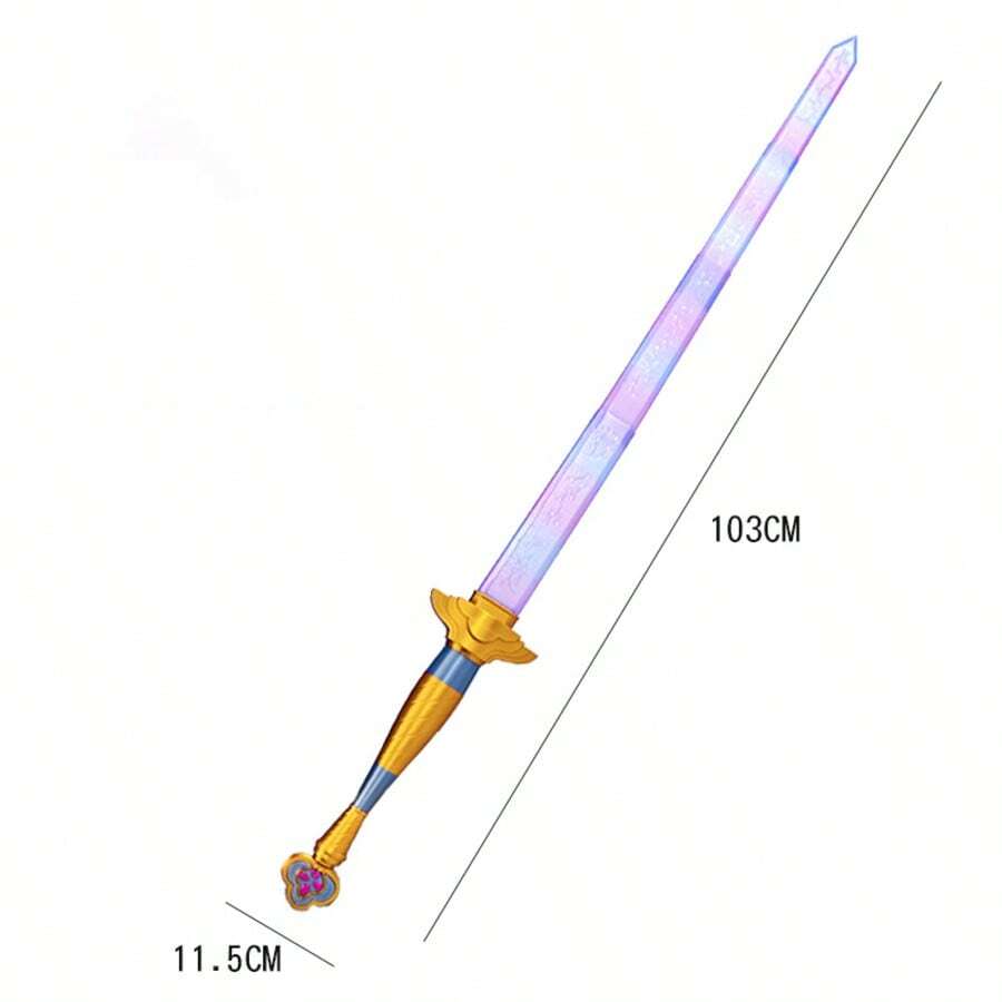 1pc New Rumi's Four Tiger Sword, Resin Detachable Design Chinese Sword, Cosplay Prop Sword, Plastic Sword Decor, Perfect Gift, Birthday Gift - Multicolor - View 1