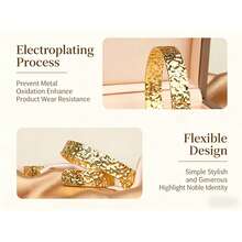 1pc/2pcs Asymmetrical Pattern Titanium Steel Bangle, Adjustable Minimalist Elegant Stainless Steel Bracelet - Multicolor - View 4