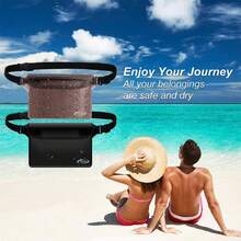 1pc Waterproof Waist Bag, Phone Pouch, Passport And Wallet Waterproof Bag, Suitable For Beach, Boating, Sports, Floating, Waterproof Swimming Bag, Sealed Floating Diving Waist Bag, Waterproof Phone Case, Dry Shoulder Bag, Beach Essential, Waterproof Bag, Suitable For Rafting, Beach, Swimming, Boating, Kayaking, Hiking - Multicolor - View 8