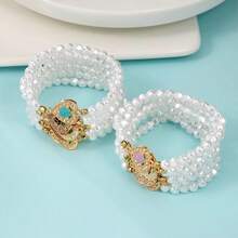 12pcs Minimalist Faux Pearl Bracelet Set Suitable For Daily Wear On Vacation - Imitation Pearl Style - View 7