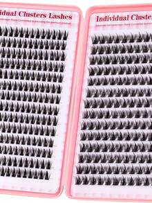 392pcs Eyelash Extension Kit, DIY Eyelash Extension Set, Individual Lash Cluster,Includes False Lashes, Bond&Seal, Remover, Tweezers, DIY Eyelash Extension Set, Lightweight Natural Curly Eyelashes, Thin And Lightweight, Suitable For Daily Use, Travel, Beginners, Weddings, Dates, Parties, Holidays - Black - View 4