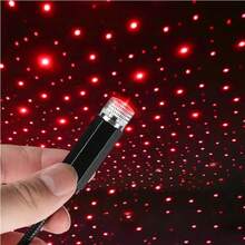 Portable LED USB Adjustable Decorative Lamp For Weddings, Cars, Interior Ceiling Decoration, Star Projector Night Light FGKE - Red - View 5