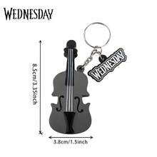 MGM 1PC Wednesday Officially Licensed Squishy Keychain 3D Figurine Bag Clip Anime Figure Keychain Cute Cartoon Collector Keyring Backpack Decor Birthday Christmas Gift - FB-cR2778 - View 3