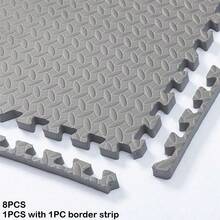 [Freshly Produced, Please Ventilate To Remove Odor Before Use]4/8/12Pcs Leaf Pattern Patchwork Crawling Mat 30x30x1cm Size, Multiple Color Combinations With Fresh Aesthetics! Leaf Pattern Non-Slip Texture + 1cm Thick Cushioning, Baby Crawling And Playing Anti-Collision, Can Be Freely Assembled To Fit Different Spaces, Essential For Home Baby Activity Area, And Practical, Better After Ventilation - 30*30 Crawling Mat - View 27