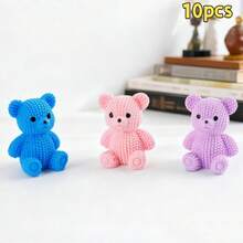 10/30/50个迷你树脂动物泰迪熊，用于缓解焦虑和集中注意力，是生日礼物、派对礼物、最佳礼物、节日礼物、袜子礼物、派对礼物和恶作剧游戏的完美选择！ - 彩色 - 查看 10