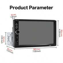 1 DIN 7 Inch Car Radio Multimedia Player With CarPlay, Android Auto, Touchscreen, FM, AUX, Mirroring Link - With Steering Wheel Controller and Rearview Camera - View 8