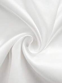 女士春夏休闲简约日常通勤百搭商务优雅街头风小立领插肩袖镂空褶裥后拉链白色缎面梭织衬衫 - 白色 - 查看 8