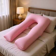 Full Body U Shape Pillow Ultra Soft Pregnancy Maternity Nursing Support Comfort - Pink - View 5