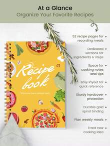 Trees Sổ tay công thức nấu ăn trống, dùng để ghi lại các công thức nấu ăn và nhật ký chăm sóc sức khỏe cá nhân, có thể ghi được 60 công thức, kích thước 5.7" x 8.4", trang trí nhà cửa. - A5 - Xem 4