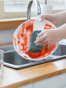 企鹅造型硅胶刮刀 - 柔韧的非电动清洁工具，适用于油脂和烘焙清洁，专用于不锈钢表面，高效清洁水槽，灰色硅胶设计，厨房清洁工具 | 趣味厨具 | 柔软硅胶材质，圣诞老人主题硅胶刮刀 - 多色 - 查看 9