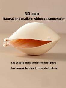 1pc Palm-Shaped Silicone Invisible Bra, Push-Up 3cm Thick Padding, Strapless Breast Pads Suitable For Large And Small Chests, Perfect For Daily Wear, Wedding Dress, Evening Gown, Party - Multicolor - View 3