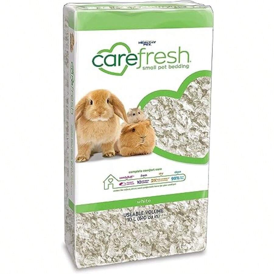 Carefresh - Ropa de cama natural ultrablanca completa para mascotas 10 L para animales pequeños - 10 litros - Ver 1