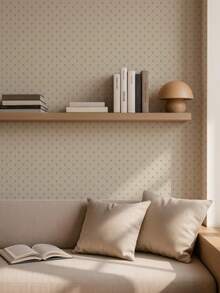 Beige & Brown Retro Minimalist Floral Removable Self-Adhesive Wallpaper, Classic Modern Botanical Pattern Design, Timeless Traditional Wallpaper - 1PC - View 4