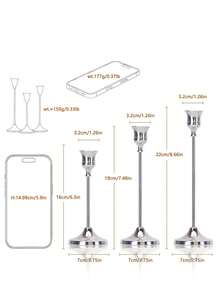 3/6/12/30Pcs Elegant Silver Candle Holders Set, Exquisite Metal Texture Design, Suitable For Taper Candles, Beautiful, Practical And Stable, Ideal For Birthday Parties, Weddings, Fireplace Decor, Dining Room And Home Daily Decoration, Versatile For Multi-Occasions, Easily Enhance Space Ritual Sense, Candles Not Included. - Bell - View 10