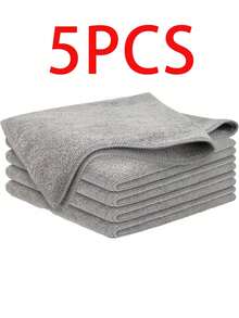 10条/5条/1条黑色灰色清洁超细纤维毛巾套装（25厘米x25厘米） - 多种数量可选，适用于厨房、浴室、家居用品 - A - 查看 13