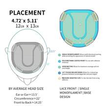 5"X5" Single Layer Mesh Top Hand-Woven Blonde Hair Topper, Suitable For Thinning Hair, 14" Length, With Gray Roots - SP27/613 - View 10