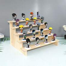 1件装木质多层展示架，多功能珠宝、甜点、纸杯蛋糕收纳整理架，展示柜，适合情人节和开学季使用 - 原木色 - 查看 2