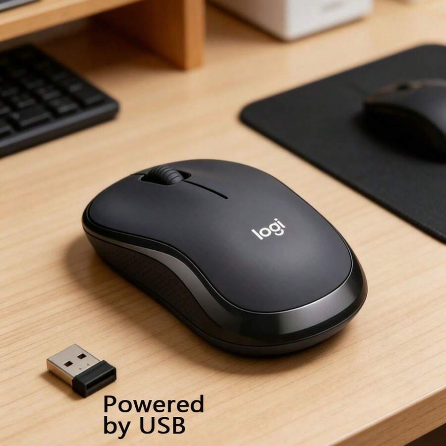 Logitech B220 Super Quiet Wireless Mouse, Designed For Medium To Small Hands, Ultra-Long Battery Life, Mini Receiver, Ideal For Dorm, Library, Office And Study - View 1