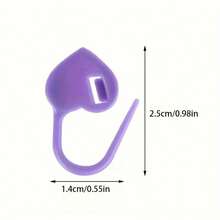 50/100 Stücke zufällige Farbe Herz-förmige Maschenmarkierer, Strick- und Häkelwerkzeuge, rutschfeste DIY-Clips - Herzförmige Schnalle - Übersicht 4