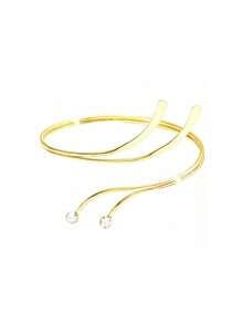 Brazalete de mujer estilo europeo y americano, ajustable, de metal, con diseño de gota de agua - 6 piezas de oro - Ver 4