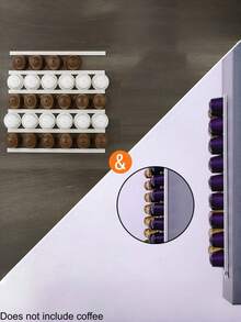 6 piezas Estante de almacenamiento de cápsulas de café, adecuado para cualquier soporte de cápsulas de café y organizador de cocina (No se incluyen el café y la máquina de café que se muestran en la imagen) - Multicolor - Ver 8