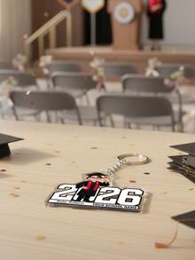 Llavero conmemorativo de graduación personalizado de acrílico, llavero con retrato de graduado personalizado 2026 con nombre, nombre de la escuela, patrón de graduado de dibujos animados, recuerdo de acrílico transparente, recuerdo de ceremonia de graduación, regalo de graduación, regalo para graduado, regalo para ella, regalo para él - Multicolor - Ver 8
