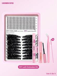 DIY 尖刺睫毛簇 D 卷度混合长度，漫画风格纤细单根睫毛，柔软自然浓密假睫毛 - 彩色 - 查看 9