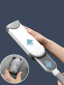 Bàn chải hút bụi và chống tĩnh điện, dụng cụ làm sạch chăn ga gối đệm, bàn chải làm sạch xơ vải áo khoác len và ghế sofa, bàn chải làm sạch hai mặt có thể tái sử dụng dùng trong gia đình. - Trắng - Xem 9