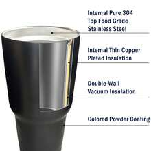 30oz Stainless Steel Tumbler Black White Options,  Best Dad Ever Graphic Cups, Insulated Travel Coffee Mug With Lid And Straw , Double Wall Vacuum Reusable Travel Cups,  Funny Birthday Party Gift For Men - 黑色 - 查看 4