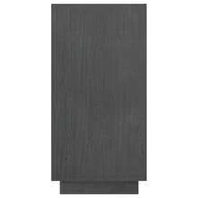 Book Cabinet Grey 80x35x71 Cm Solid Pinewood - Grey - View 6
