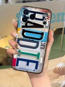 BADDIE Pattern TPU Shockproof Soft Case With License Plate Design. Suitable For IPhone 17, 17 Air, 17 Pro, 17 Pro Max, 16, 15, 14, 13, 12, 11, Pro Max, X, XS, Plus, Mini, 16E/SE4, And Also Galaxy S22/23/24/25 Ultra. - 黑色 - 查看 8