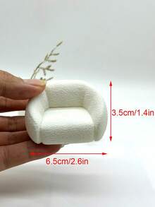 Ghế sofa nhựa cho nhà búp bê, mô hình sofa thu nhỏ, sofa thu nhỏ thực tế, ghế đôn thư giãn thu nhỏ trang trí, phụ kiện cho nhà búp bê - Thích hợp cho nhà mô hình trang trí. - ghế lười - Xem 4