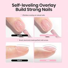 Beetles Rubber Base Gel Nail Polish, 6 Colors Nude Gel Polish Pink Peach Neutral Sheer French Tips Base Colors - 6 Colors 5 in 1 Builder Rubber Base Coat - 查看 5