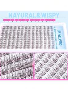 Set Bulu Mata D-Curl 168 pcs, Natural 9-12mm, Berbagai Kombinasi, Lembut & Alami. Set Termasuk Lem dan Pita Perekat. Dilengkapi dengan Pinset, Cocok untuk Pemula, Kapasitas Besar. - Hitam - View 6
