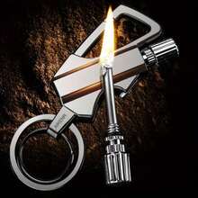 Reusable Eternal Match Lighter 1 Pack With Keychain Bottle Opener, Waterproof Permanent Flint Fire Starter, Portable Outdoor Survival Ignition Tool, Refillable Fuel Design For Reliable Use, Sturdy Durable Build For Camping Hiking Backpacking, Great Gift Choice For Father's Day, Essential Emergency Fire Starter For Outdoor Enthusiasts - 1件 - 查看 10