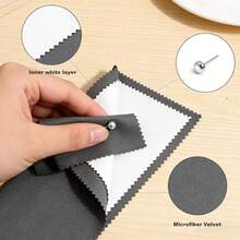 Jewelry Polishing Cloth Set, Reusable Jewelry Cleaning Cloth, Anti-Oxidation Polishing Cloth Suitable For Rings, Necklaces And Bracelets, Practical Jewelry Care Tool - Set - View 5