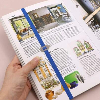 Stretchable Elastic Band Bookmark With Stainless Steel Pointer, Accurate Positioning, Invisible Reading Tracker