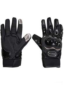 Một đôi găng tay bảo hộ mô tô chuyên nghiệp bốn mùa, kiểu dáng kín ngón, có chất liệu lưới thoáng khí, thiết kế cảm ứng, khả năng giảm sốc và chống trơn trượt. Phù hợp cho cả nam và nữ lái mô tô. - Găng tay kín ngón - Xem 10