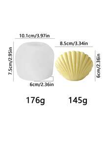 3D Seashell Silicone Mold - Suitable For Handmade Soap, Plaster, Resin, DIY Candle Cup Decor, Mold For Home & Wedding Decoration - Ocean Shell Mold - View 9