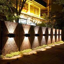 1pc Solar Wall Light, LED Solar Lamp, Battery Lamp, RGB/Warm Light 3000K, 2/4/6/8 LED, Suitable For Balcony, Stairs, Patio, Window Sill, Garage, Entrance - Solar Wall Light - View 12