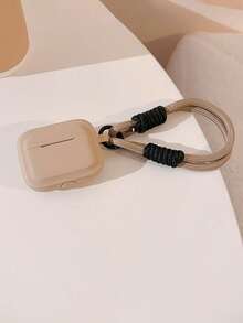 1 chiếc bao đựng tai nghe TPU kẻ sọc kaki + dây đeo cổ tay màu đen, chống thất lạc, di động, tương thích với Apple 1/2, Pro, Pro 2 và thế hệ thứ 4, Pro thế hệ thứ 3. - Màu Khaki - Xem 10