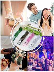 1pc Colorful Acrylic Credit Card Holder, Portable ATM Card Keychain Clip Suitable For Long Nails, Compact Design Can Easily Hold Keys, Cards Or Wallet, With Keyring Attached. Gifts For Mother, Father, Graduation, And Teacher - Multicolor - View 7
