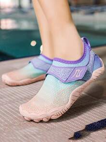1 Pair Girls' Comfortable & Fashionable Casual Protective Beach/Swimming/Water Shoes, Spring/Summer - Purple - View 2